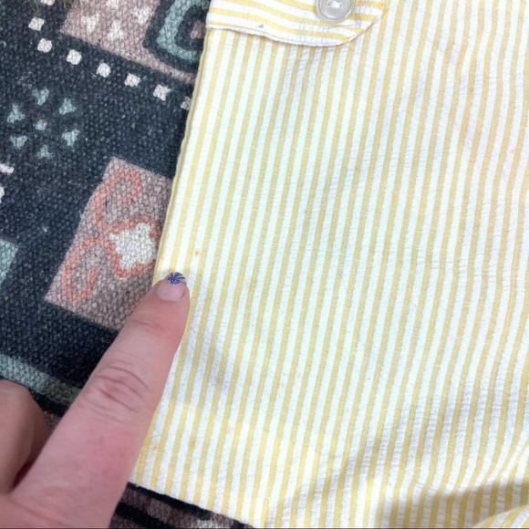 Cradlecraft Vtg 80s baby lion set romper hat 6 months seersucker overalls - Picture 8 of 9